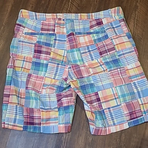 Madras Plaid LL Bean Women's Bermuda Shorts - Picture 2 of 4
